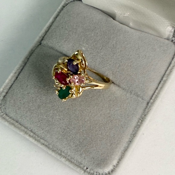 Multi-Gemstone Gold Ring